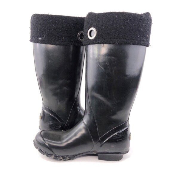 Bogs Alex Solids Black Rubber Rain Boots 7 - Picture 3 of 14